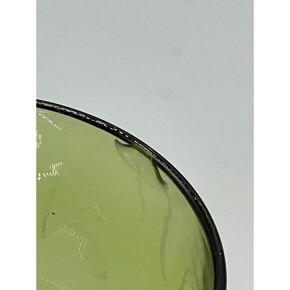 Glass Goblet Green pedestal stem 2" goblet opening 3 3/4" height 3 1/2"  READ - Picture 3 of 9